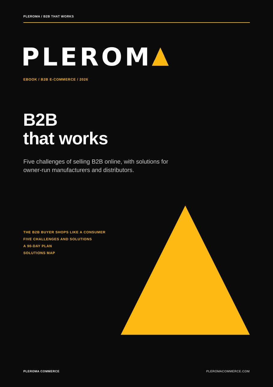 Okładka e-booka Pleroma Commerce „B2B that works”